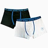 hermet Boxer Uomo Napoli – Confezione da 2 Pezzi, Taglia XXL, Nero e Bianco, Mutande Adulto, Cotone Elasticizzato, Prodotto Ufficiale