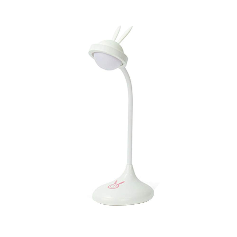 NZDY Led USB Charge Desk Light for Girls Kid,Dimmable Adjustable Cartoon Eye Desk Lighting for Dorm Room Bedroom Learning Read,White