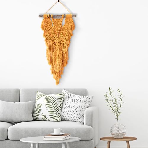 Image of Macrame Cotton Cord 5mm x 300m, ZUEXT Natural Handmade Golden Braided Cords 4 Strands Knitted Rope String for Craft Wall Hanging Weaving Tapestry Dream Catchers Hanger DIY Gift