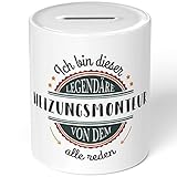 JUNIWORDS Spardose Sparbüchse, Ich Bin Dieser legendäre Heizungsmonteur, von dem alle reden (5052052)