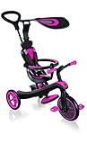 tricycle evolutif bebe 1 an GLOBBER Tricycle et draisienne tout en un - Trike Explorer 4 en 1 - Rose