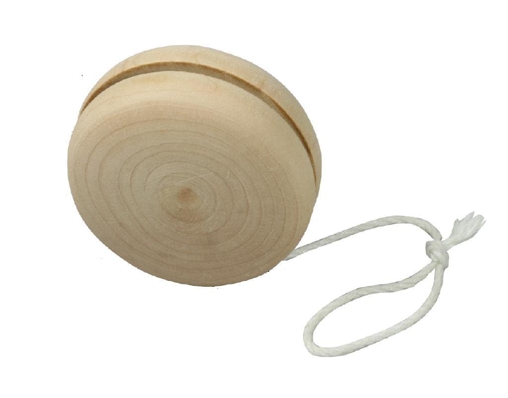 Wooden Yo-Yo, Unfinished, DIY Colorable