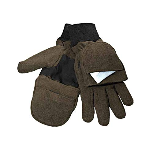 Handwärmer Thinsulate Fleece Handschuhe Hunter Fingerhandschuh abklappbarer Fäustling Grün atmungsaktiv feuchtigkeitsabweisend Jagdhandschuhe Jagd Jäger Angler Outdoor (XL (11)) Cover
