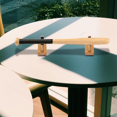 BESPORTBLE Holz Baseballschläger Ständer: Baseballschläger Halterung Tisch Displayhalter Horizontale Rack Halterung für zu Hause