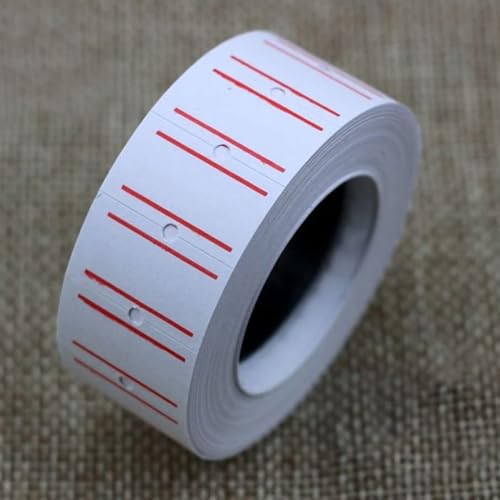 Etiquetas adhesivas de precio en papel blanco resistente para comercio, 40 rollos 6