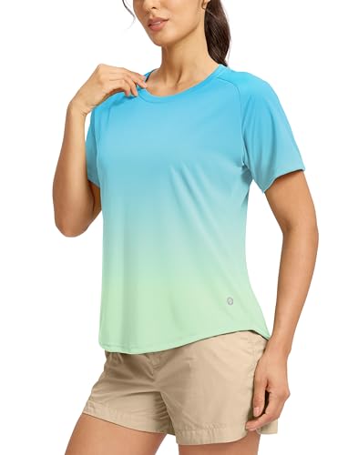 T-shirt sport femme anti-transpiration et protection solaire pour s'entraîner au sec
