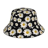 CUAMZST Daisy Flower Bucket Hat for Women Men Teens Reversible Summer Beach Sun Hat Packable Fisherm