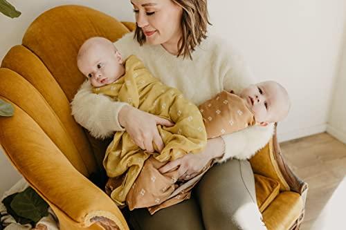 Image of Mini Wander Swaddles for Newborns Muslin Swaddle Blankets - Breathable Soft Gender Neutral Receiving Blanket Baby Essentials | 47 x 47 Cotton - Boho Squares (Coconut)