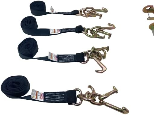 Pack of 4 | 2" x 10' RTJ Frame Hook Black Diamond Weave Straps