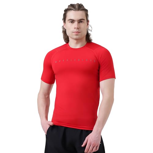 Image of MuscleBlaze Half Sleeve Air Tech Compression MuscleTee for Men