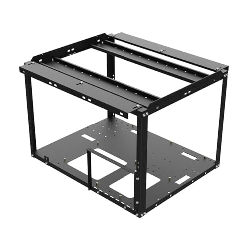 Funzionamento efficiente: progettato con fori standard della scheda madre ATX, questo telaio Mining Rig porta tre ventole da 12 cm e schede grafiche per un raffreddamento ottimale, garantendo che l'apparecchiatura funzioni in modo efficiente.
