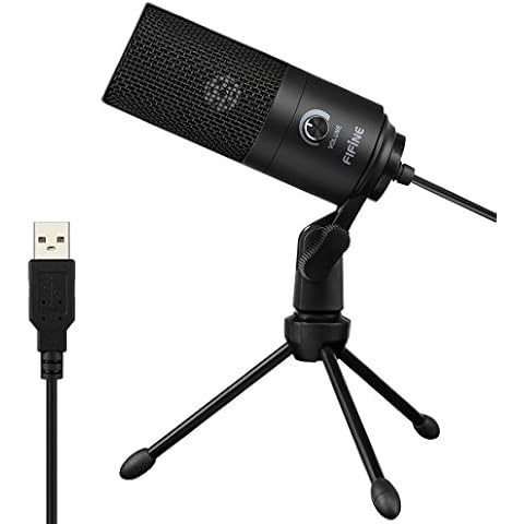 USB Microphone,Fifine Metal Condenser Recording Microphone for Laptop MAC or Windows Cardioid Studio Recording Vocals, Voice Overs,Streaming Broadcast and YouTube Videos-669B Cover