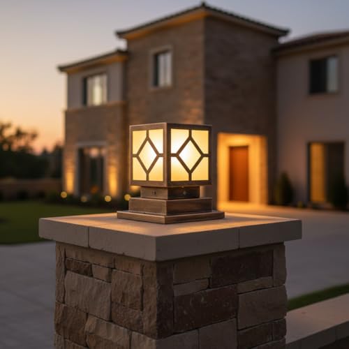 Image of Gate Lamps for Main Gate, Outdoor Lights, Pillar Light, Farmhouse Gate Lamps and Decorative Outdoor Gate Light (GL17 Antique, Pack of 1)