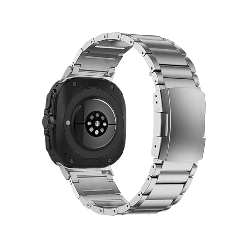 [PLYYQZM] �ɍ��� Sam su ng Galaxy Watch 7 Ultra 47mm�p�`�^���o���h,�ɍ��� Galaxy ULTRA2(2025)�p���^���X�g���b�v �u���X���b�g Correa�ɓK�p(Silver,For Watch 7 Ul