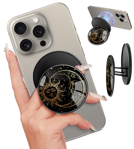 LISEVO Magnetic Phone Grip Compatible with MagSafe - Magnet Phone Grip Stand Magnetic Removable