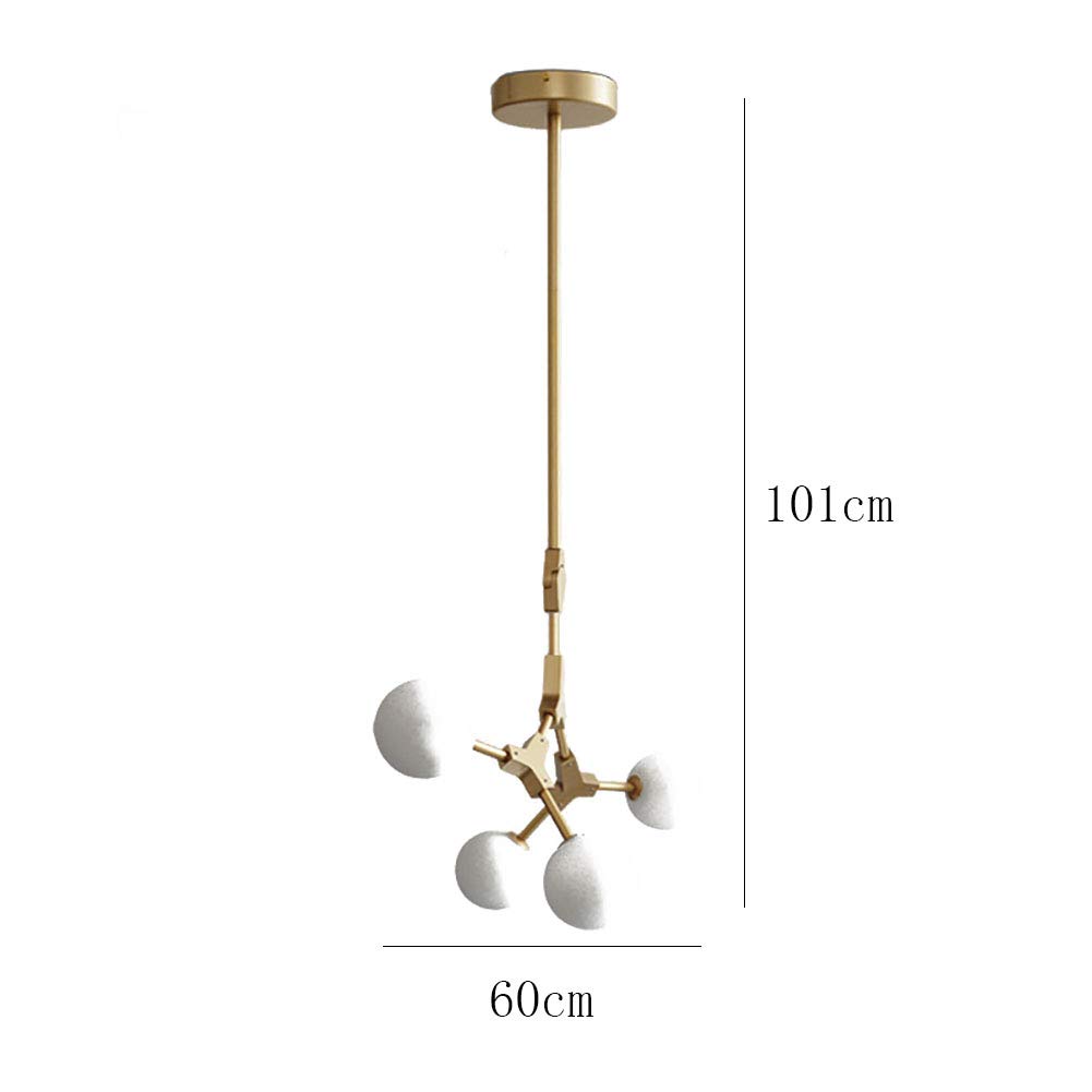 Lampadario Moderno a 3 luci Sputnik Mid Century, Lampada a Sospensione in Ferro Regolabile per Cucina, Sala da Pranzo e Soggiorno - Oro. È così Gentile da Parte Tua.