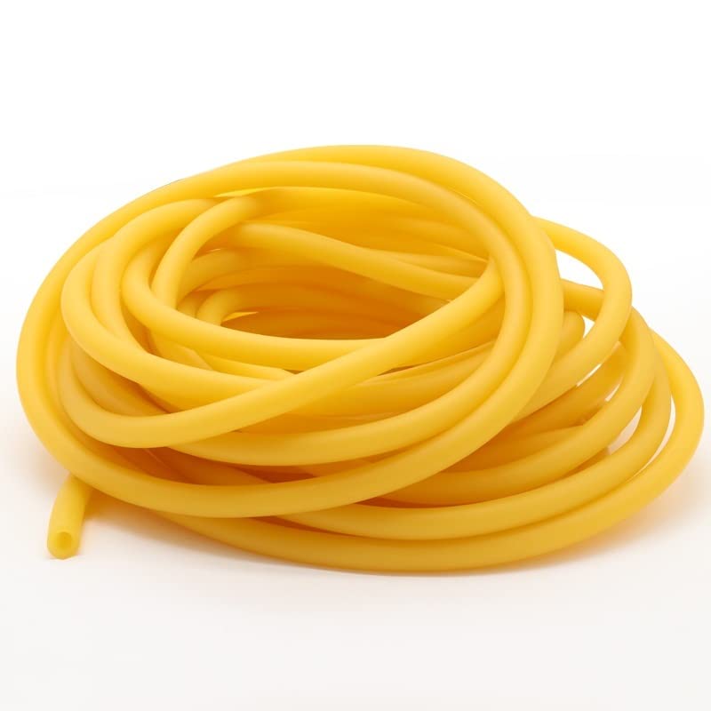 Węże z gumy lateksowej, Węże z lateksowej do zastosowań 1 metr Żółty ID 1,6-12 mm(1M X Id 6mm X Od 10mm)