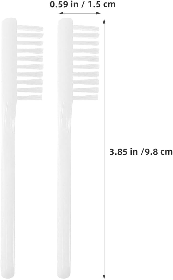 100pcs Short Handle Disposable Soft Bristle Institutional Toothbrush with Non-Slip Thumb Grip for Prison Oral Care and Travel Use