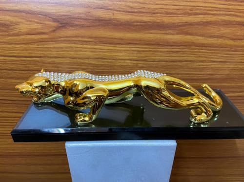 Ride2joy 19cm Gold Jaguar Statue Car Dashboard Ornament - Image 5