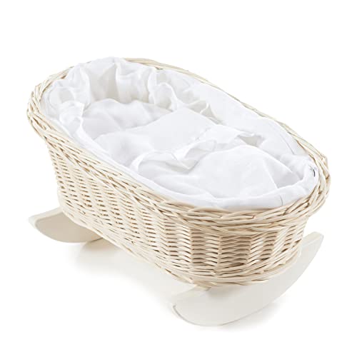 Lit à bascule en saule e-wicker24 pour bercer bébé dans sa chambre - 3