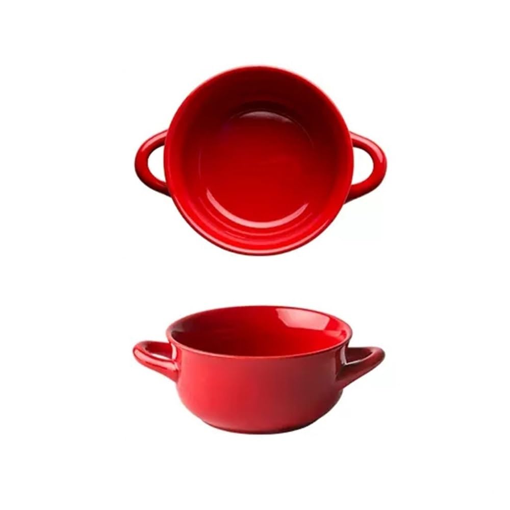 Plat à four double anse en céramique pour mini lasagnes profondes