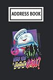  Address Book: Ghostbusters Who You Gonna Call Retro Neon Poster Telephone & Contact Address Book with Alphabetical Tabs. Small Size 6x9 Organizer and Notes with A-Z Index for Women Men