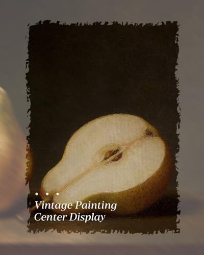 Image of HUARCEY Gold Framed Vintage Wall Art for Living Room, Fruits Painting Prints Shelf Decor for Kitchen, Aesthetic Bedroom Wall Art, Best Gifts for Friends or Family - Pears 10L x 8W