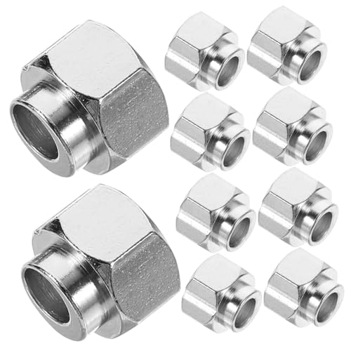 ULTECHNOVO 20pcs 3d Printer Eccentric Column Nuts Silver Hexagonal V-groove Wheel Nuts Made of A3 Iron Threaded inside E