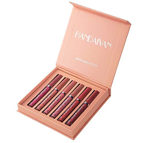 6Pcs Matte Liquid Lipstick Makeup Set, Matte liquid Long-Lasting Wear Non-Stick Cup Not