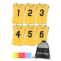 Amazon | WellKeen ビブス12枚 セット 番号入り ゼッケン サッカー