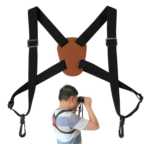 Arnés binocular ajustable en forma de X con sistema de distribución de peso elástico