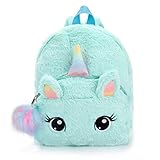 Plush Unicorn Backpack, Mini Unicorn Backpack for Boys ,Blue