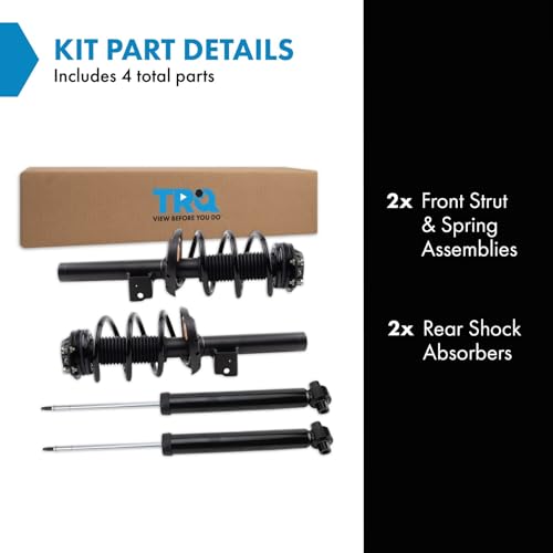 Image of TRQ Front and Rear Complete Strut Assembly & Shock Absorber Kit Complete Strut & Coil Spring Assembly Compatible with 2016-2020 Buick Envision