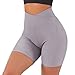 Pantaloncini sportivi da donna, per il tempo libero, per lo yoga, comodi leggings sportivi, tinta unita, pantaloni da allenamento, pantaloni da fitness, taglie forti, pantaloni da yoga, grigio, S