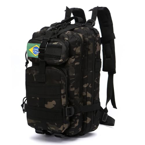 THURAM 20 Litros Resistente Nylon Impermeável Pesca Caça Mochila Ao Ar Livre Militar Tático Esportes Caminhadas Mochilas (Camuflagem Preto)