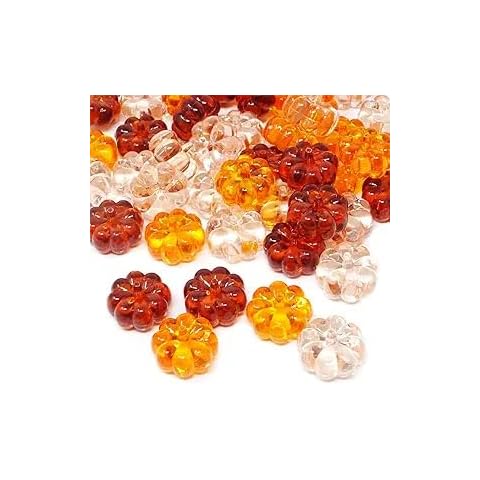 JD Concept Fall Decorations Ornaments Pumpkin Beads Without Holes for Thanksgiving Halloween Fall Cover