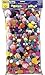Chenille Kraft Creativity Street Acrylic Non-Toxic Pom Pon Classroom Pack, Assorted Size, Assorted Color, Pack of 1200, Red, CK-818001