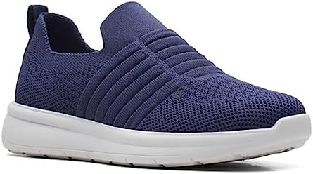 Clarks Women's Ezera Walk Oxford, Dark Navy Knit, 8 | Image 3