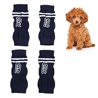 4Pcs Dog Elbow Protector, Dog Elbows Protector Dogs Legs Socks Knitted Leg Warmer Wraps Pet Elbow Protective Sleeve for Small Medium Pets (XL)