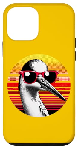 Carcasa para iPhone 12 mini Gafas de sol Egret Bird Sunset estilo retro vintage años 70