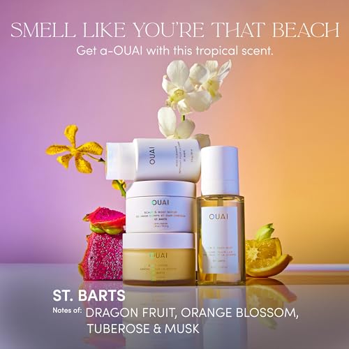 OUAI Body Creme, St. Barts Travel Size - Hydrating Whipped Body Cream with Cupuaçu Butter, Coconut Oil & Squalane - Softens Skin & Delivers Radiant Glow - Sulfate-Free Skin Care (3.4 oz)