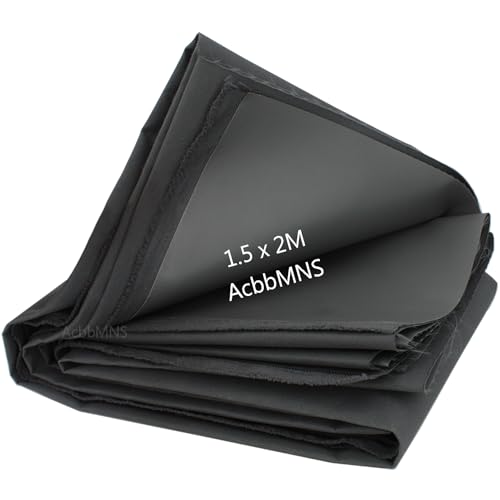 AcbbMNS Heavy Duty Waterproof 600D Polyester Canvas Fabric, Marine Grade Awning Fabric with PVC Backing for Boat Covers, Car Seats, Outdoor Gear, 1.5M x 2M, Dark Gray