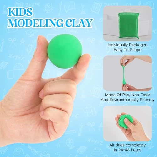 Brown Air Dry Clay Wolwefa 72 Packs Air Dry Foam Clay, Moldable Super Light Clay Perfect for Arts, Crafts, Classroom Teaching - Image 3
