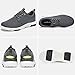 Men's Orthopedic Fashion Sneakers Walking Shoes: Comfortable Driving Shoes for Flat Feet, Ankle Pain Relief, Casual Plantar Fasciitis Shoes for Bunions Dark Grey Size 13