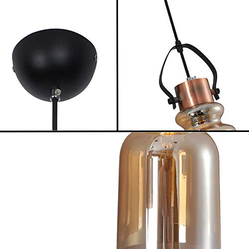 Lustre postmoderne LED en verre dépoli et métal pour chambre - 2