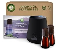 Air Wick Aroma-Öl – Starter Set – Diffuser mit ätherischen Ölen – Raumduft Entspannender Lavendel – 2 x 20 ml Nachfüllern + Gerät