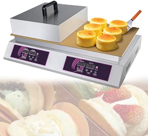 Japanese Souffle Pancake Maker, Commercial Electric Griddle for Perfect Souffle Pancakes & Dorayaki, Double-Ended Copper Pancake Machine, Ideal for Home & Restaurant Use