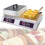 MáQuina Japonesa para Tortitas Soufflé, MáQuina para Dorayaki con Recipiente De Cobre, Plancha EléCtrica Profesional, MáQuina para Tortitas Y Soufflé Double-Ended