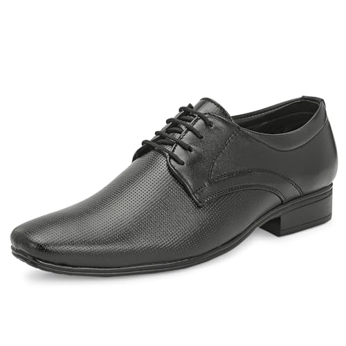 Image of Centrino Formal Shoes for Men | Lightweight Comfortable Office Shoes for Man Stylish | Cushioned Insole Lace-Up Shoes for Men | Durable TPR Sole | Trendy Classic Design Footwear for Men (8119)