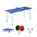 YM Mesa Ping Pong Plegable Mini Ninja Plegable en Maletín, Portátil y Compacto, Marco de Acero con Tubulares de 25 mm Incluidas Raquetas y Pelotas. Tamaño abierto: 150 x 67 x 69 cm